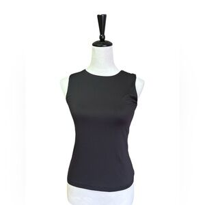 (NWT)Tahari Modern Essentials Black Sleeveless Top XS NWT Minimalist